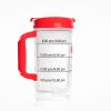 32 oz. red time-tracking water bottle by Hydr-8 with intake lines