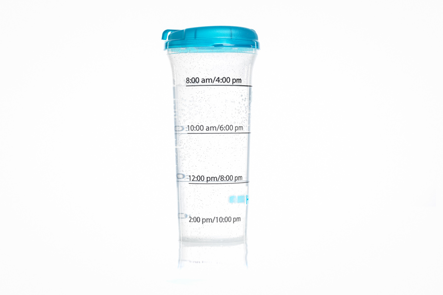 Drink your Effin Water 32oz Time Marked Water Bottle Teal - Hydr-8