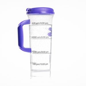 Hydr-8 travel water bottle with handle for hydration tracking