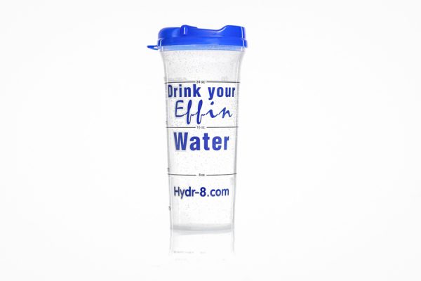 Drink your Effin Water 32 oz. time-tracking travel water bottle by Hydr-8