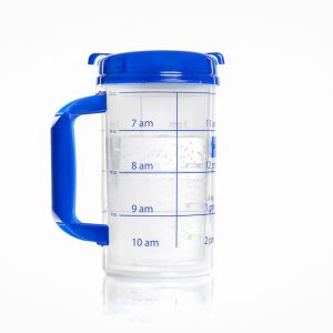 1 Gallon blue time-tracking water bottle by Hydr-8