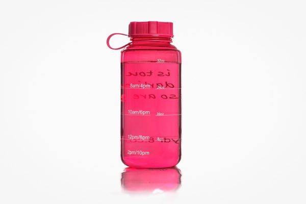 Pink Life Is Tough 32 oz. time-tracking sports bottle by Hydr-8
